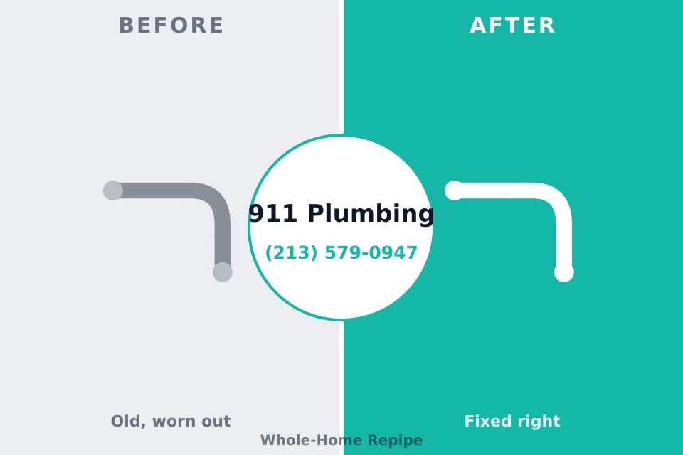 Before and after: plumbing company Harbor, OR